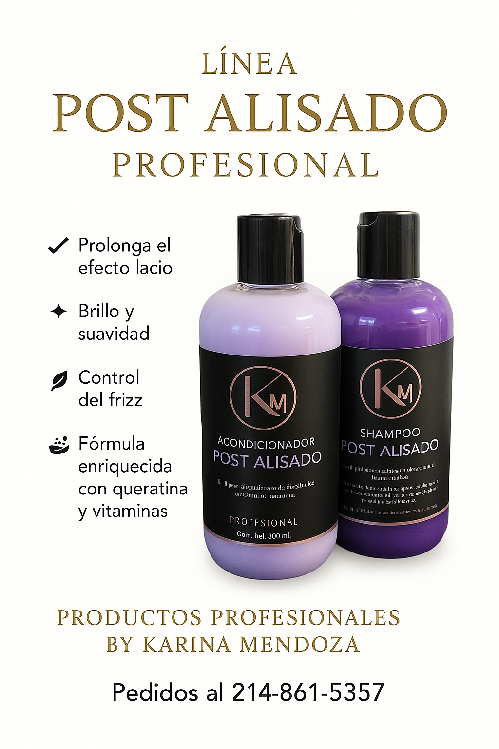 SHAMPOO Y ACONDICIONADOR KIT POST ALACIADO